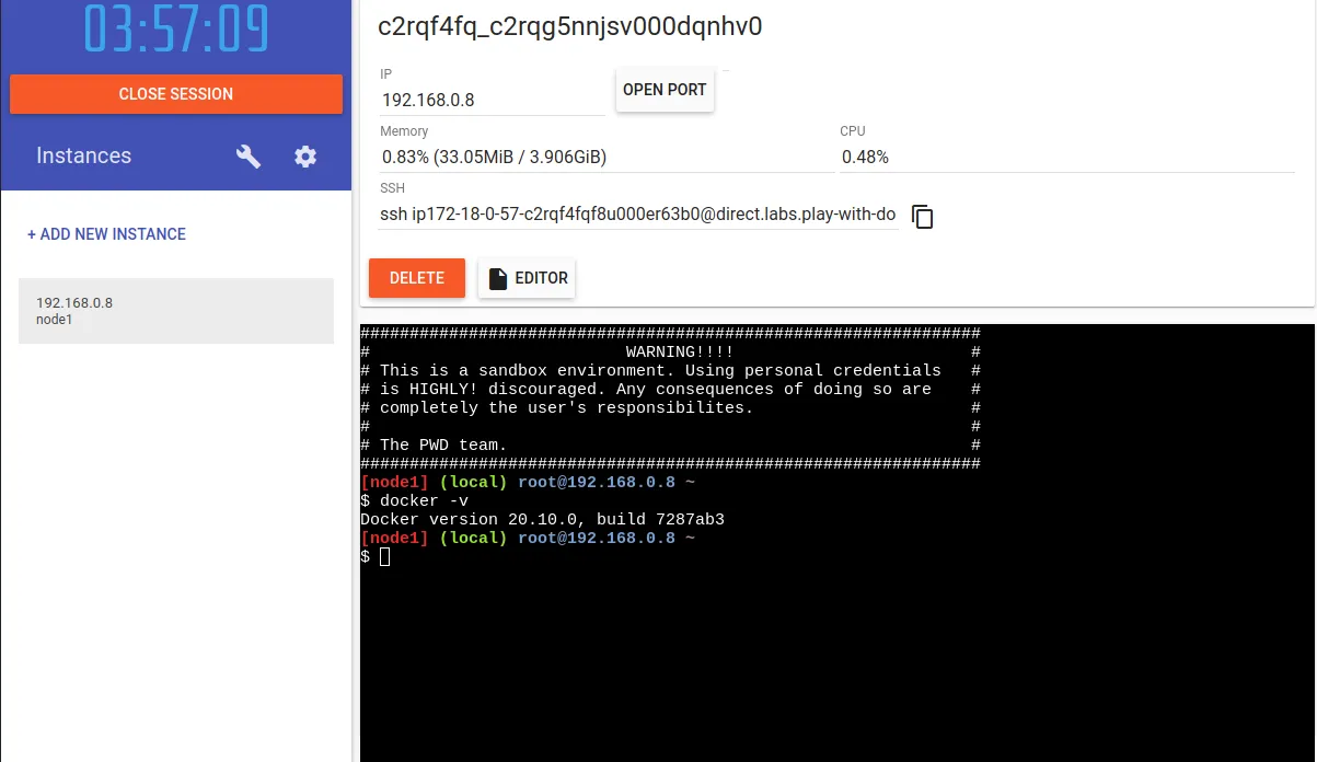 Play With Docker (PWD)